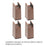 4 Pieces Bed Leg Risers Floor Protector Height Extenders for Home Couch Sofa Height 10 cm Brown