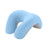 Crofta Travel Pillow Ergonomic Headrest Napping Pillow for Office Sleeping Car Blue