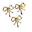 3x Butterfly Knot Wall Hooks Art Brass Hooks for Home Apartment Drawing Room 6.6 cmx6.6 cmx1.7 cm