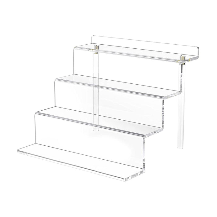 Crofta Riser Display Holder Clear Acrylic Makeup Organizer for Home Lipstick Retail 305x283x229mm Clear