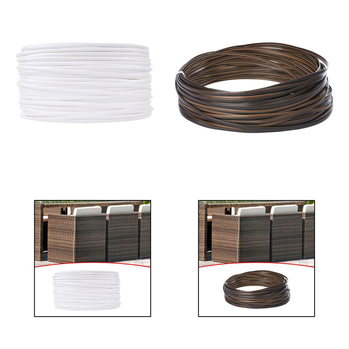 120 Feet Wicker Repair Kit DIY Crafts Portable for Chair Garden Wicker Table White