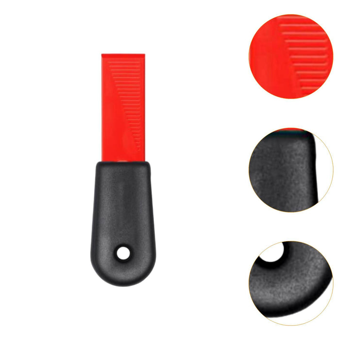 2 in 1 Cleaning Scraper Hand Tool Self Sharpening Tools for Cooktop Home Gum Red