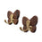 2x Wooden Butterfly Wall Hooks Door Back Hat Hangers for Closet Home Bedroom