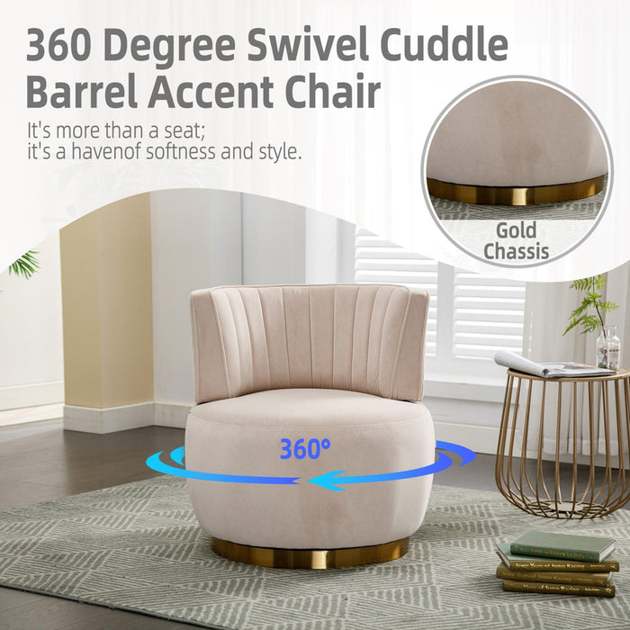 360 Degree Swivel Barrel Sofa Chairs, Round Armchairs