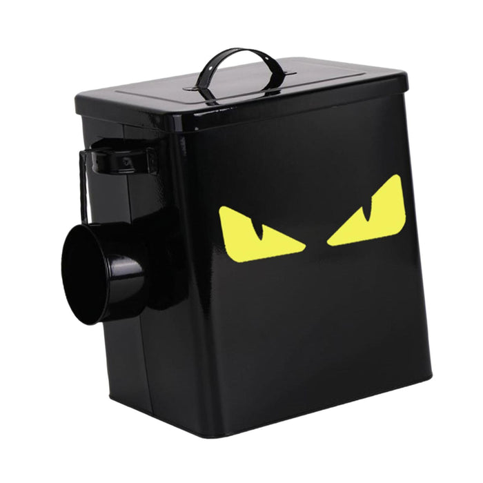 Crofta Pet Treat Container Large Metal Pet Storage Bin for Dog Food Cat Food Cereal XL Matte Black