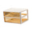 Crofta Makeup Organizer Desk Organizer with Drawers for Living Room Office Cabinets Pearl White