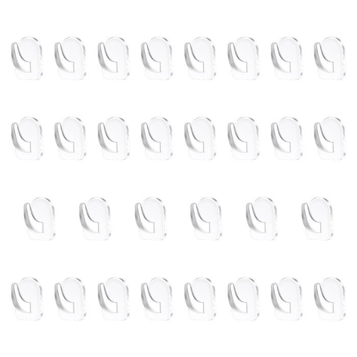 30Pcs Wall Hooks for Hanging Clear Transparent Hooks for Hanging Bags Purses