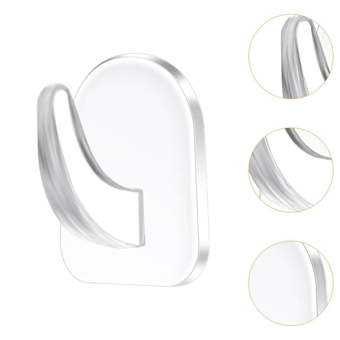 30Pcs Wall Hooks for Hanging Clear Transparent Hooks for Hanging Bags Purses