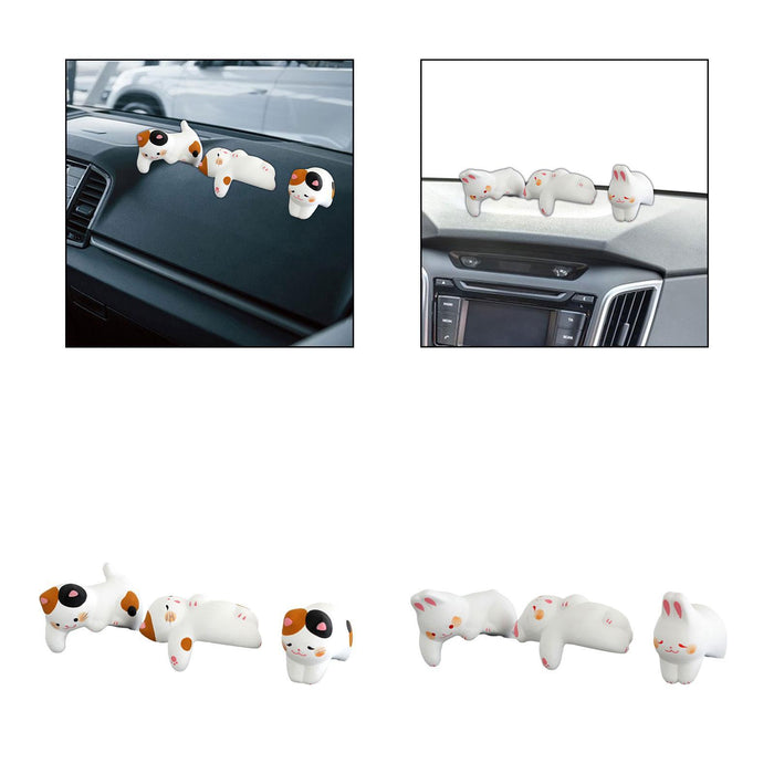 3Pcs Dashboard Decoration Crafts Car Decoration for Office Cabinet Bookshelf Cat