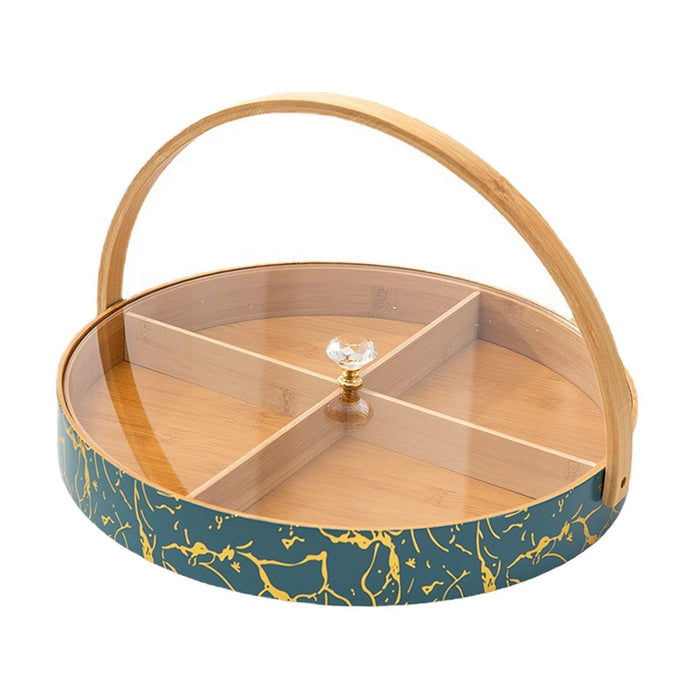 Crofta Dried Fruit Tray Round Creative Food Storage Box for Party Dining Room Fruit Small