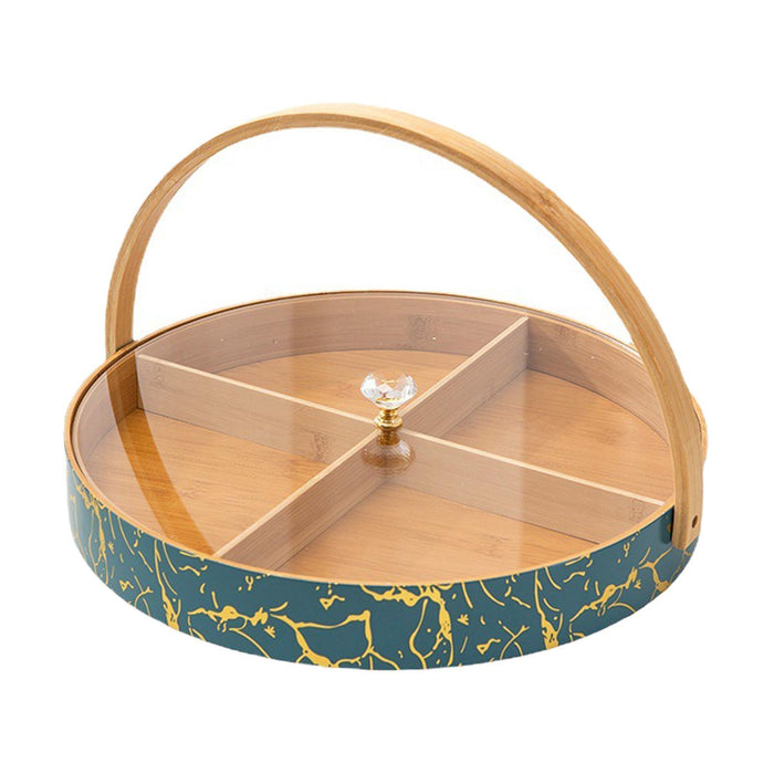 Crofta Dried Fruit Tray Round Creative Food Storage Box for Party Dining Room Fruit Small