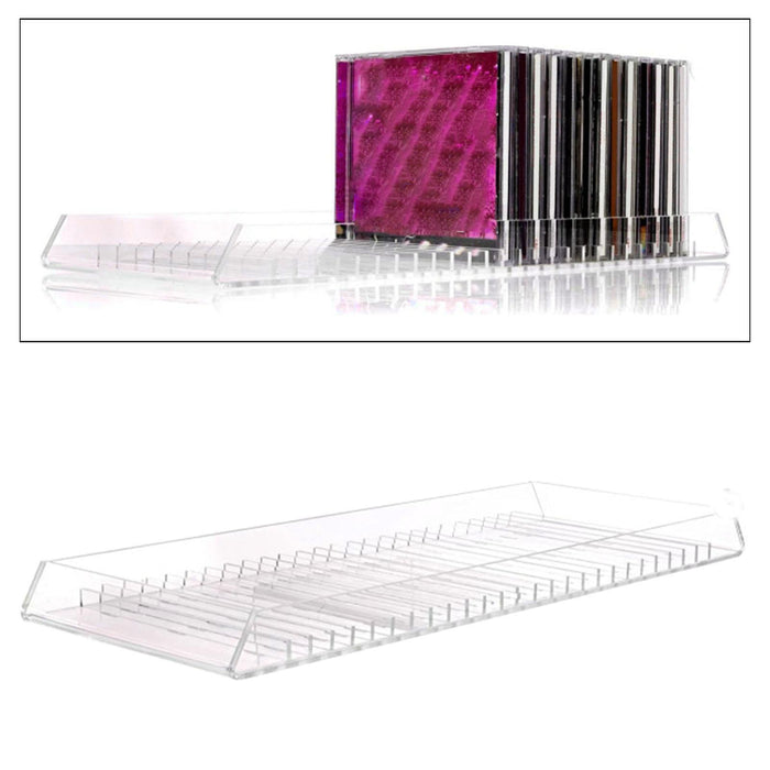 CD Holder Holds 25 Standard Cd Acrylic Tray Desktop Elegant CD Display Rack