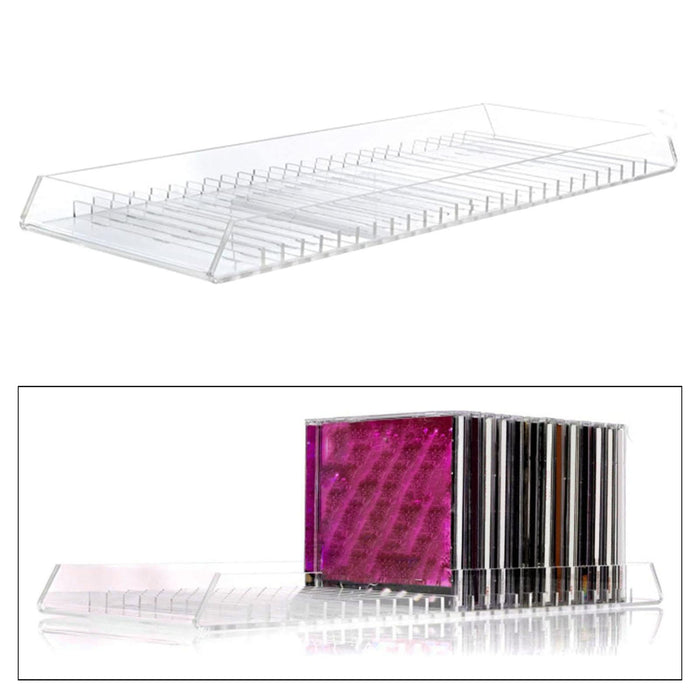 CD Holder Holds 25 Standard Cd Acrylic Tray Desktop Elegant CD Display Rack