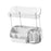 Crofta Makeup Desk Organizer Container Cosmetic Storage for Dresser Counter Bedroom White Double