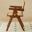 2 dining chairs, walnut color, using rubber wood weaving process,