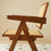 2 dining chairs, walnut color, using rubber wood weaving process,