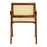 2 dining chairs, walnut color, using rubber wood weaving process,