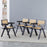 2 dining chairs, black, using rubber wood wood production,