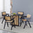 2 dining chairs, black, using rubber wood wood production,