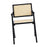 2 dining chairs, black, using rubber wood wood production,