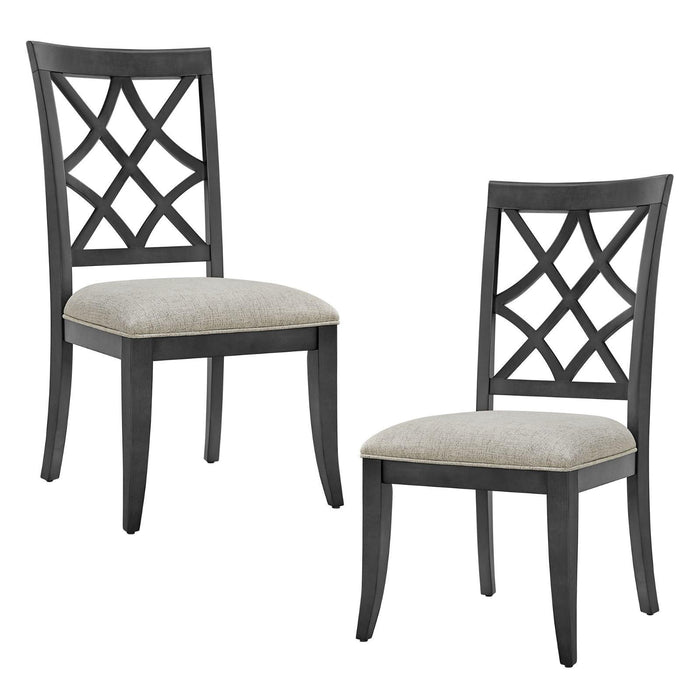 Crofta Wooden Frame Upholstered Dining Chairs set of 2,Mid Retro Chairs