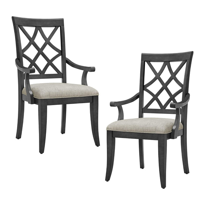 Crofta Wooden Dining Chairs set of 2,Mid Retro Chairs Upholstered