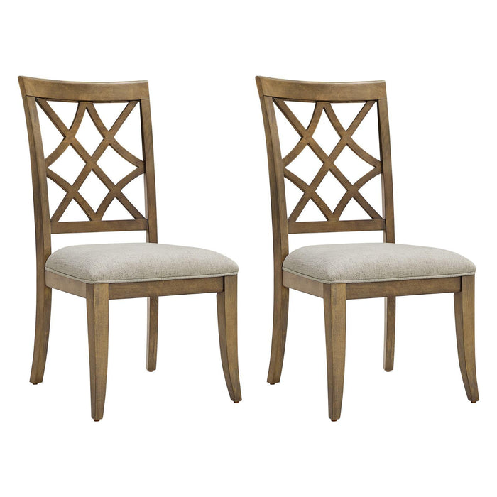 Crofta Wooden Frame Upholstered Dining Chairs set of 2,Mid Retro Chairs