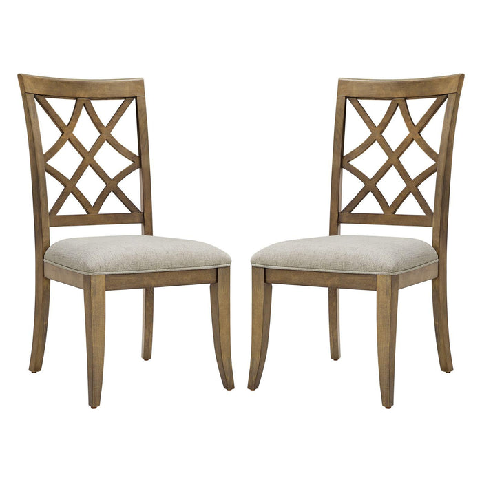 Crofta Wooden Frame Upholstered Dining Chairs set of 2,Mid Retro Chairs