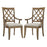 Crofta Wooden Dining Chairs set of 2,Mid Retro Chairs Upholstered