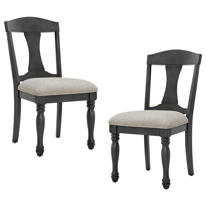 Crofta Wooden Frame Upholstered Dining Chairs set of 2,Mid Retro Chairs