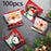 100Pcs Christmas Cellophane Bags Small Clear Holiday Goodies Bags Candy Bags 4 Patterns