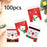 100Pcs Christmas Cellophane Bags Small Clear Holiday Goodies Bags Candy Bags 4 Patterns