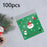 100Pcs Christmas Cellophane Bags Small Clear Holiday Goodies Bags Candy Bags Santa Head