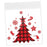 100Pcs Christmas Cellophane Bags Small Clear Holiday Goodies Bags Candy Bags Plaid Tree