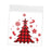 100Pcs Christmas Cellophane Bags Small Clear Holiday Goodies Bags Candy Bags Plaid Tree