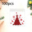 100Pcs Christmas Cellophane Bags Small Clear Holiday Goodies Bags Candy Bags Plaid Tree