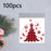 100Pcs Christmas Cellophane Bags Small Clear Holiday Goodies Bags Candy Bags Plaid Tree