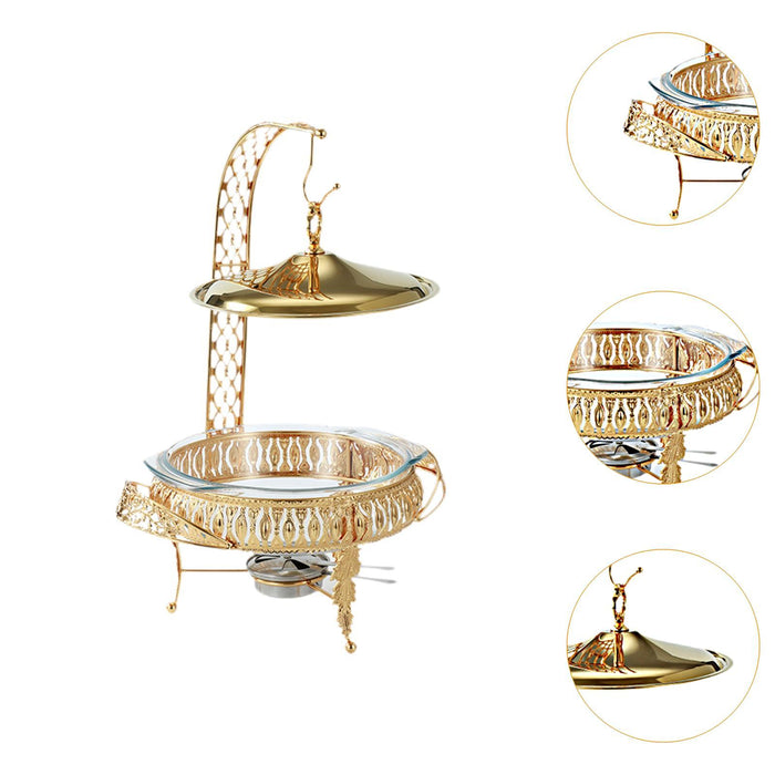 Chafing Dish Buffet Set with Hanging Lid Cover for Dinner Restaurant Outdoor 2 L