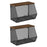 2Pcs Stackable Storage Baskets Wall Mounted for Pantry Countertop Vegetables