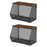 2Pcs Stackable Storage Baskets Wall Mounted for Pantry Countertop Vegetables