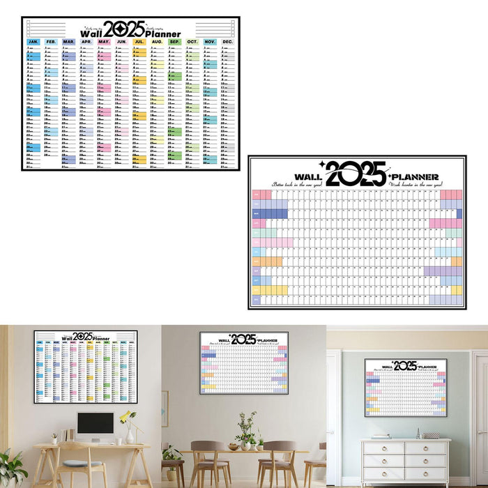 2025 Wall Calendar to Do List Portable Yearly Calendar Important Dates Tasks Style A