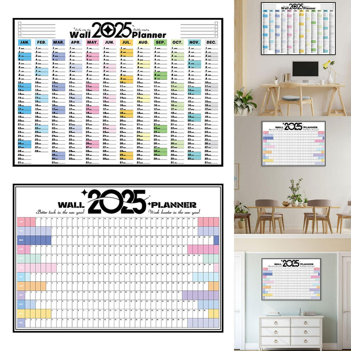 2025 Wall Calendar to Do List Portable Yearly Calendar Important Dates Tasks Style A