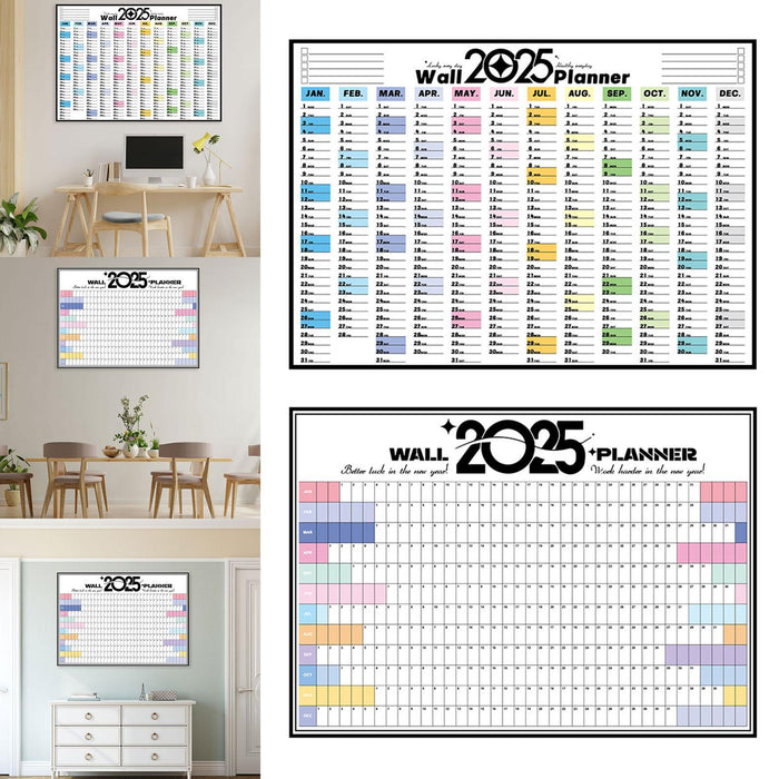 2025 Wall Calendar to Do List Portable Yearly Calendar Important Dates Tasks Style A