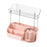 Crofta Makeup Desk Organizer Versatile Cosmetic Storage for Desktop Bathroom Office Pink Double