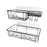 2x Shower Caddy Shelf with Hooks Shower Shelf Bathroom Storage