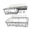 2x Shower Caddy Shelf with Hooks Shower Shelf Bathroom Storage