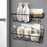 2x Shower Caddy Shelf with Hooks Shower Shelf Bathroom Storage