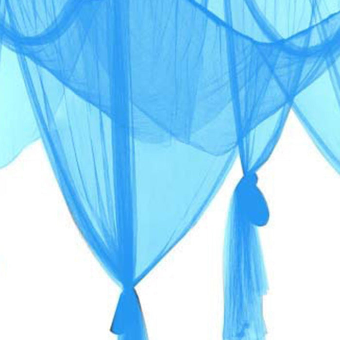 4 Corner Post Bed Canopy Net Hanging Bed Valance for Girls Kids Room Camping