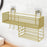 Bathroom Storage Rack Modern Shower Bin for Dining Room Office Dormitories Gold