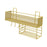 Bathroom Storage Rack Modern Shower Bin for Dining Room Office Dormitories Gold